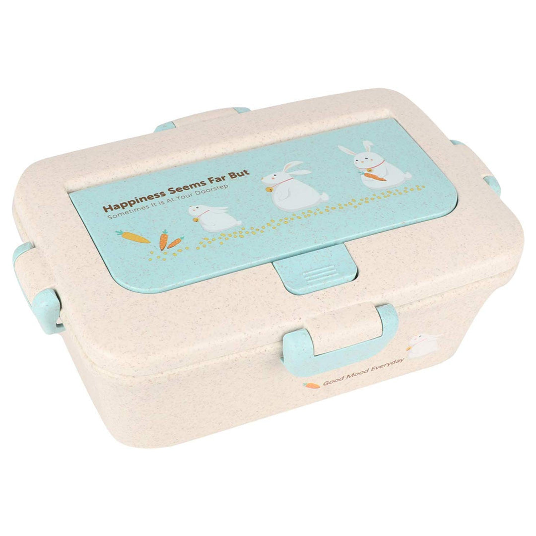 Eco-Friendly Wheat Straw Tiffin Box with Integrated Cutlery
