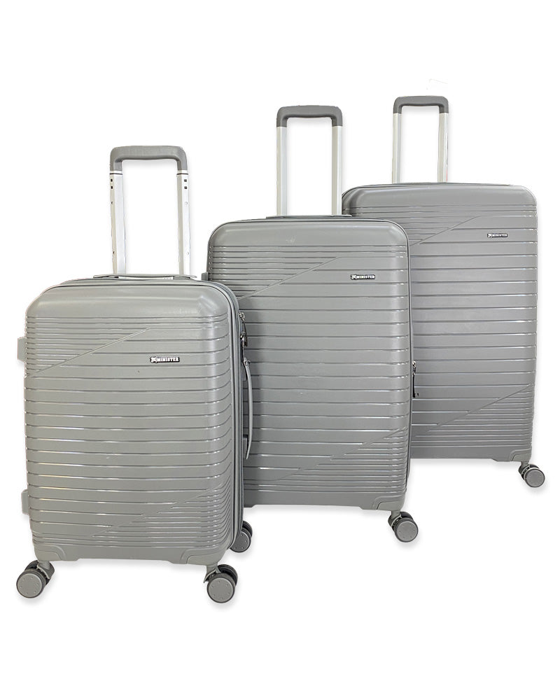 Premium Grey Hard Shell Travel Luggage Set – Lightweight & Durable