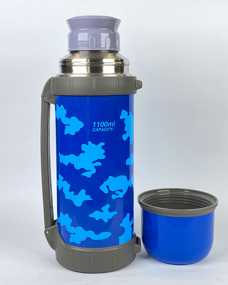 Military Blue Thermos Bottle