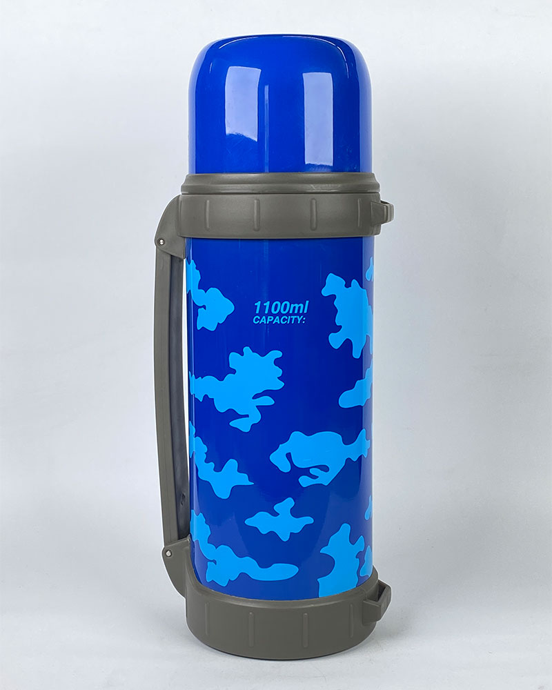 Military Blue Thermos Bottle