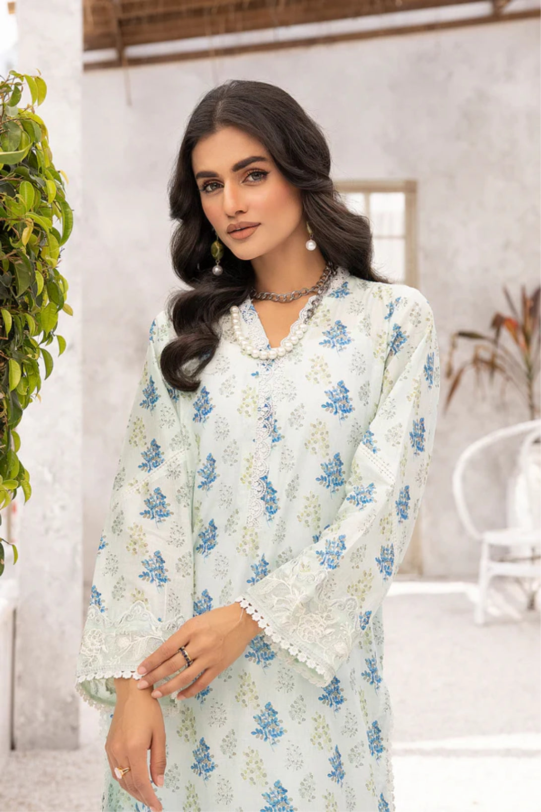 Ladies 2 Piece Embroidered Printed Lawn Suit by Johra