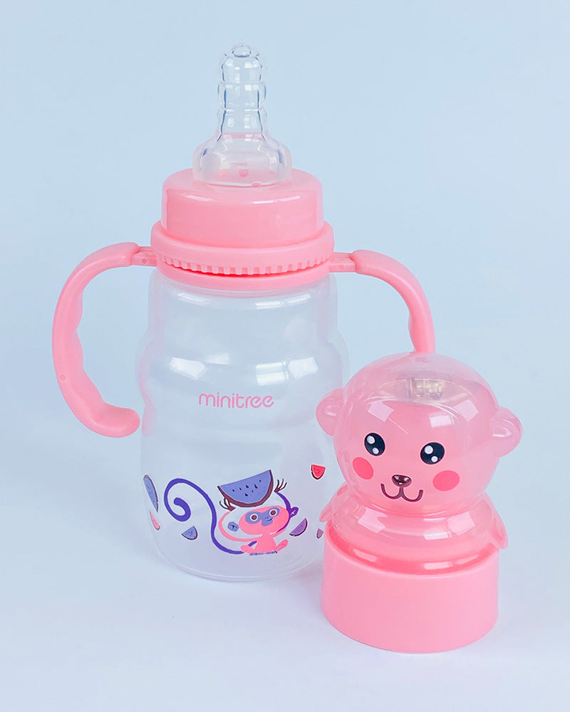 Monkey Themed Baby Feeder Bottle with Dual Handles