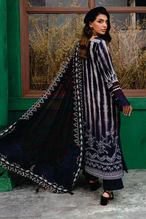 Nureh Embroidered Unstitched Printed Slub Linen Suit - Winter