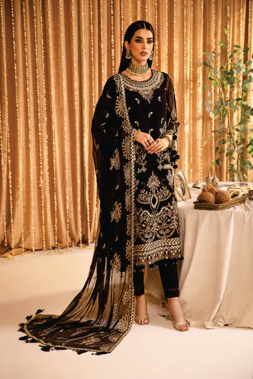 Ladies EMBROIDERED Chiffon Suit Yesra By Alizeh