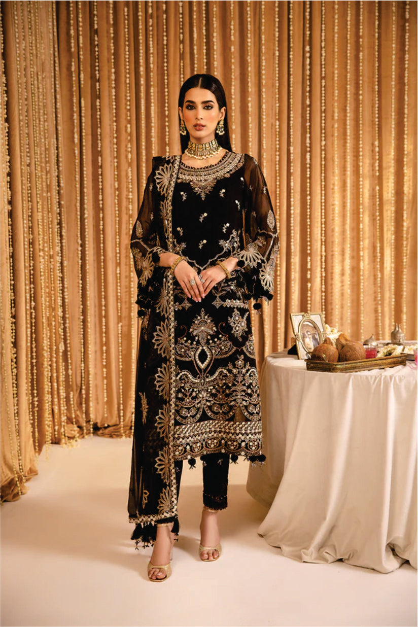 Ladies EMBROIDERED Chiffon Suit Yesra By Alizeh