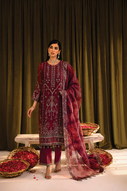 Ladies EMBROIDERED Chiffon Suit Famya By Alizeh