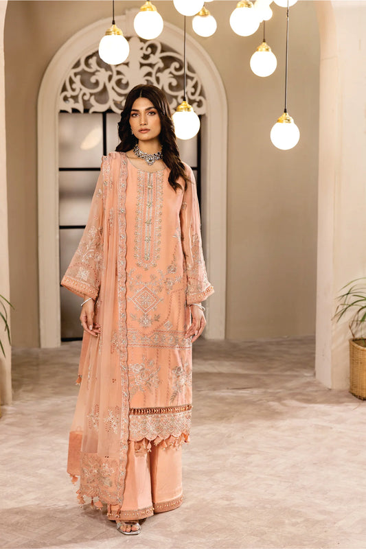 Ladies EMBROIDERED Chiffon Suit Dhaagy by Alizeh