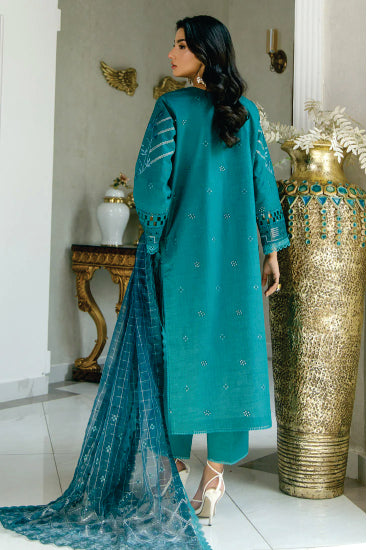 Ladies Unstitched Embroibered Lawn Suit Misal By Marjjan