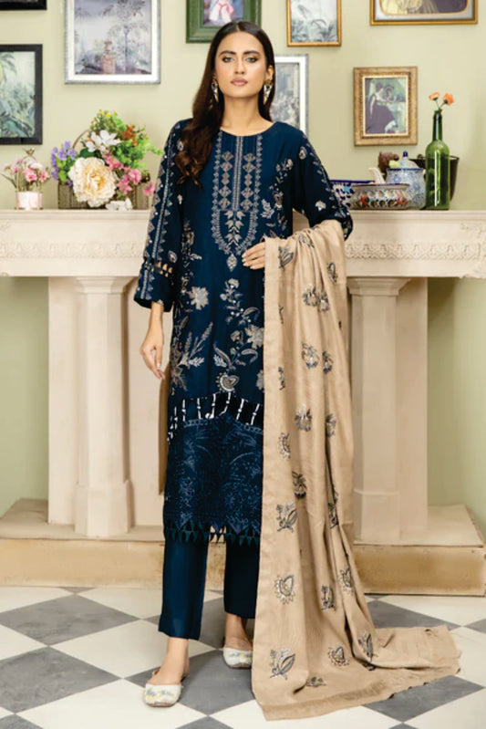 Wool Embroidered Collection by Marjjan MRW-475(NAVY BLUE)