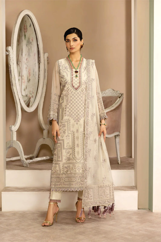 Ladies EMBROIDERED Chiffon Suit DHAAGY by Alizeh