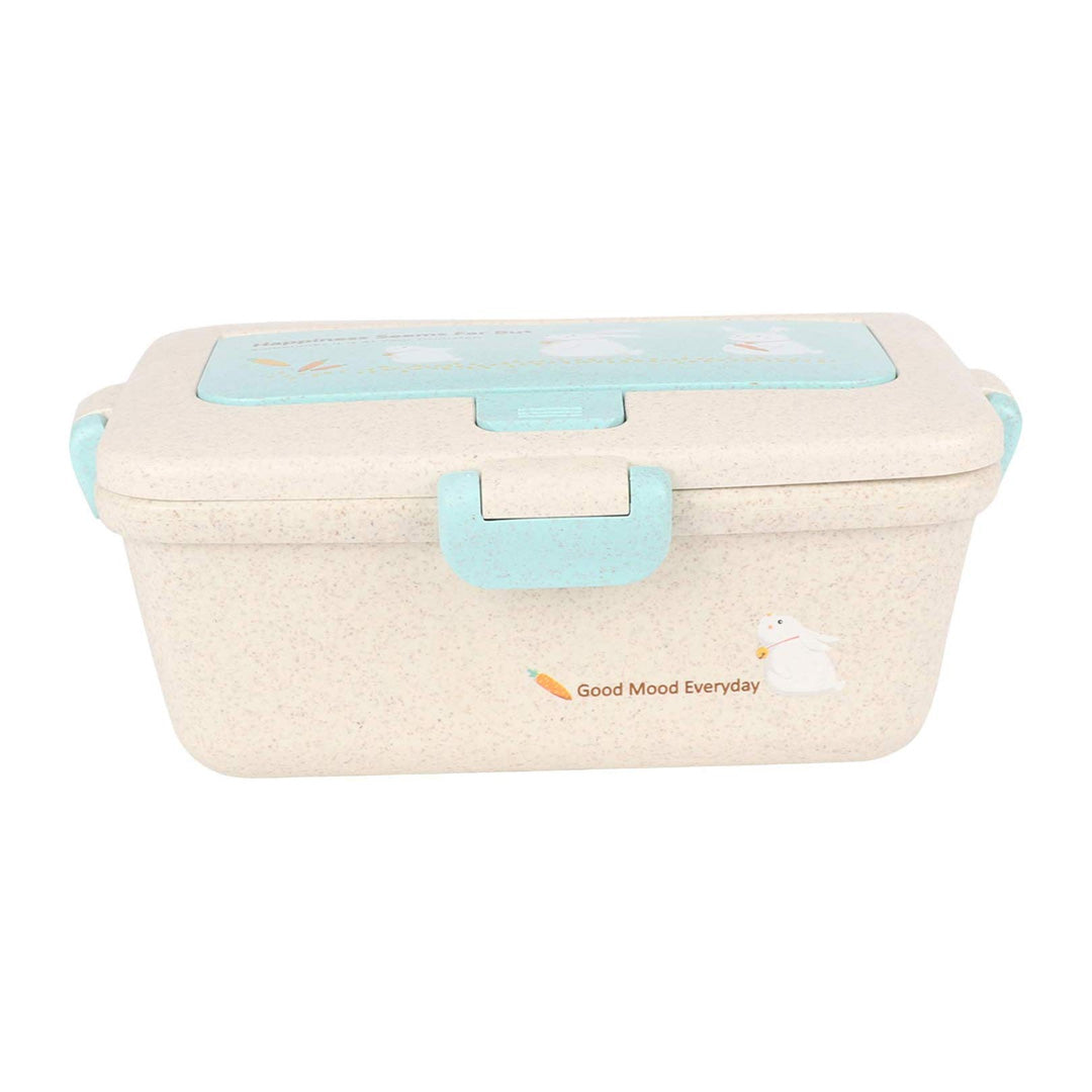 Eco-Friendly Wheat Straw Tiffin Box with Integrated Cutlery