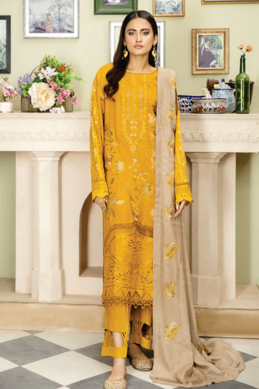 Wool Embroidered Collection by Marjjan MRW-475(MUSTARD)