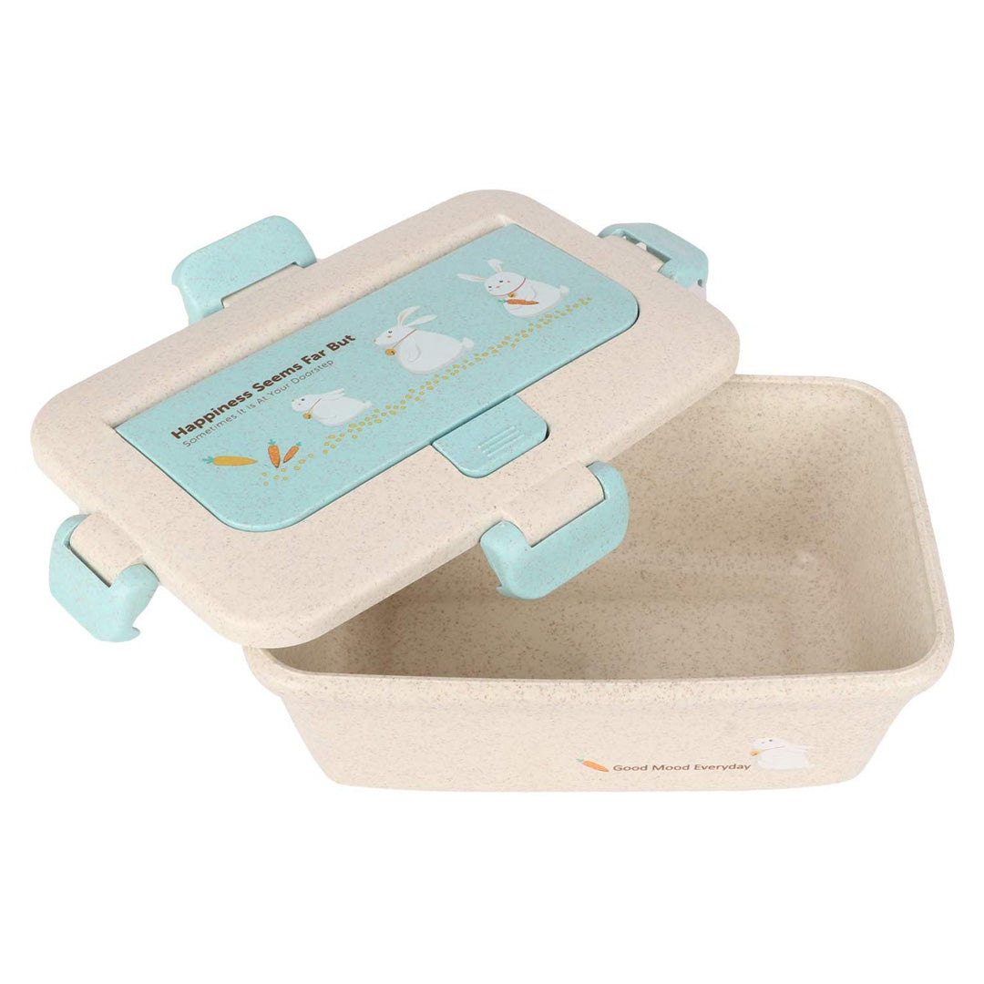 Eco-Friendly Wheat Straw Tiffin Box with Integrated Cutlery