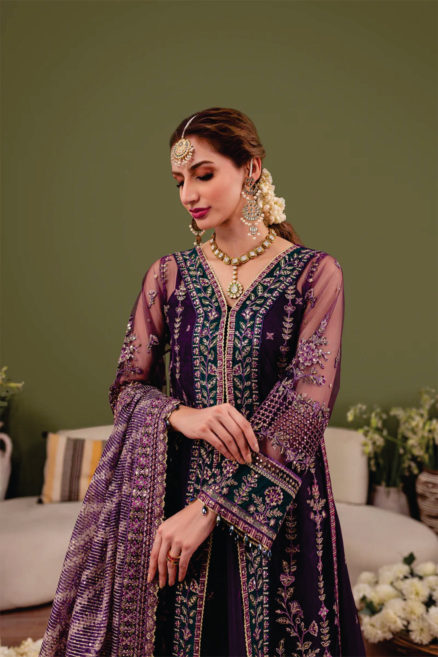 Ladies EMBROIDERED Fancy Suit Iris by Farasha