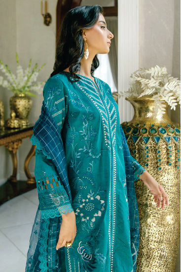 Ladies Unstitched Embroibered Lawn Suit Misal By Marjjan