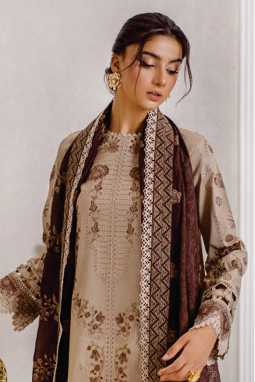 Ladies Unstitched Embroibered Lawn Suit Misal By Marjjan