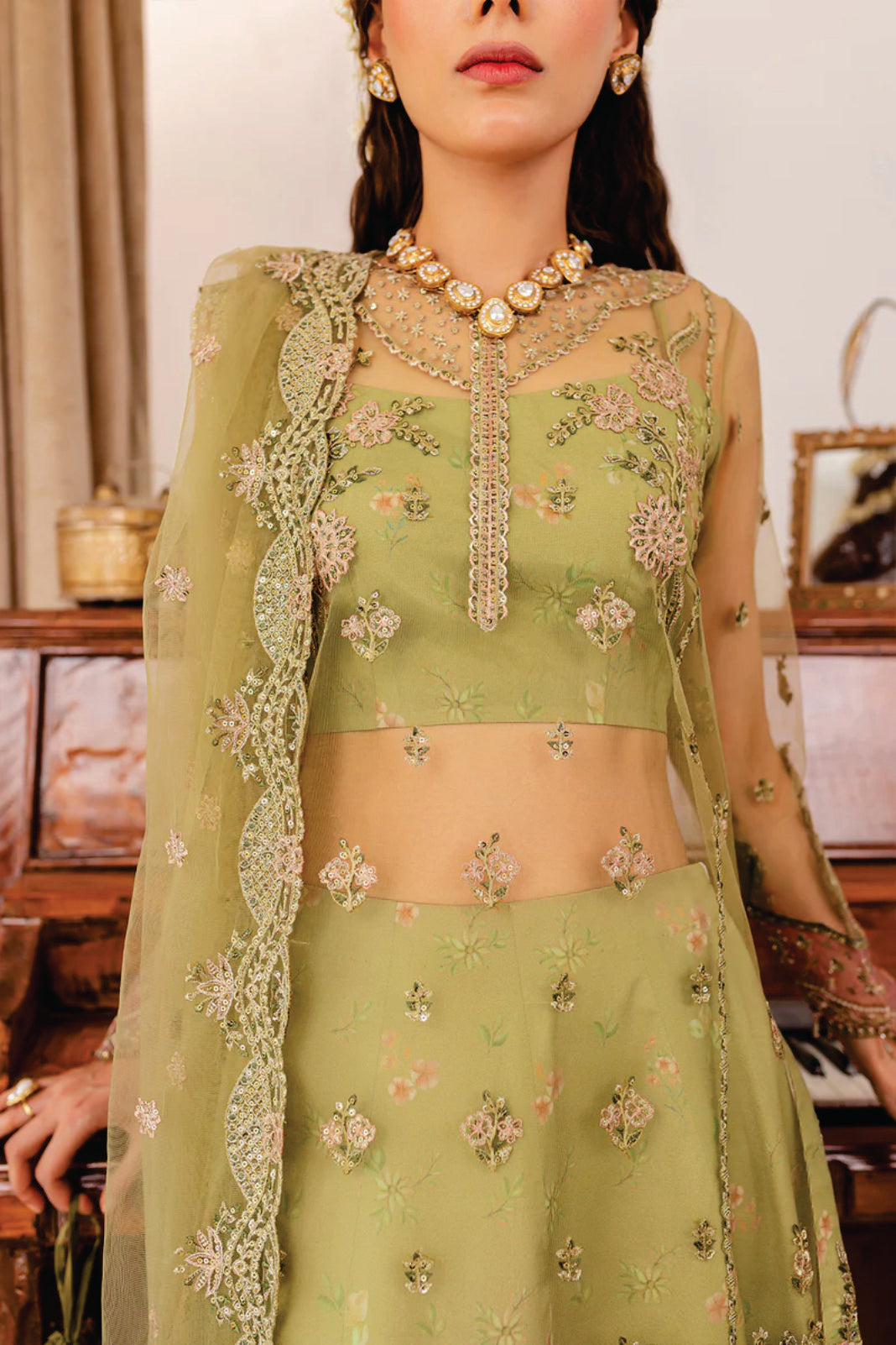 Ladies Fancy Embroidered Dress Alaya by Farasha