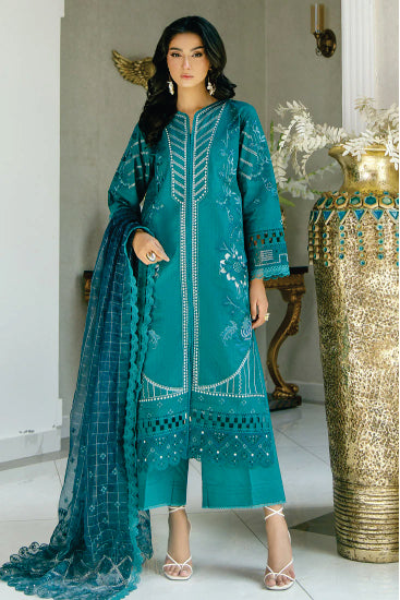 Ladies Unstitched Embroibered Lawn Suit Misal By Marjjan