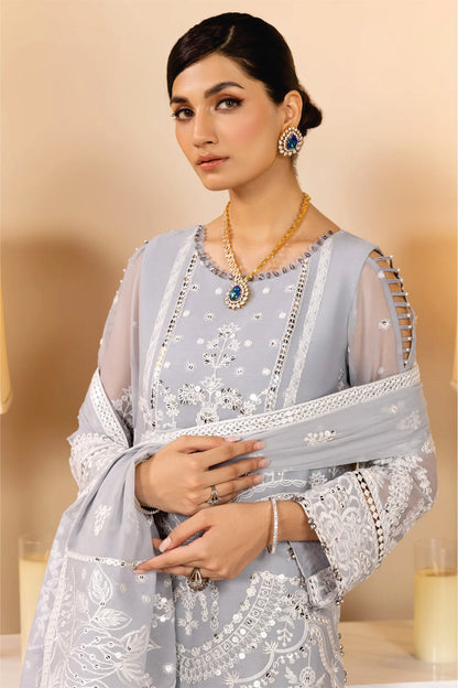 Ladies EMBROIDERED chiffon Suit DHAAGY by Alizeh