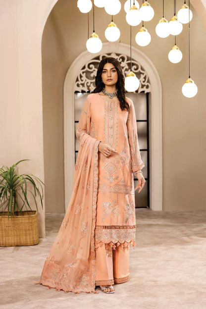 Ladies EMBROIDERED Chiffon Suit Dhaagy by Alizeh