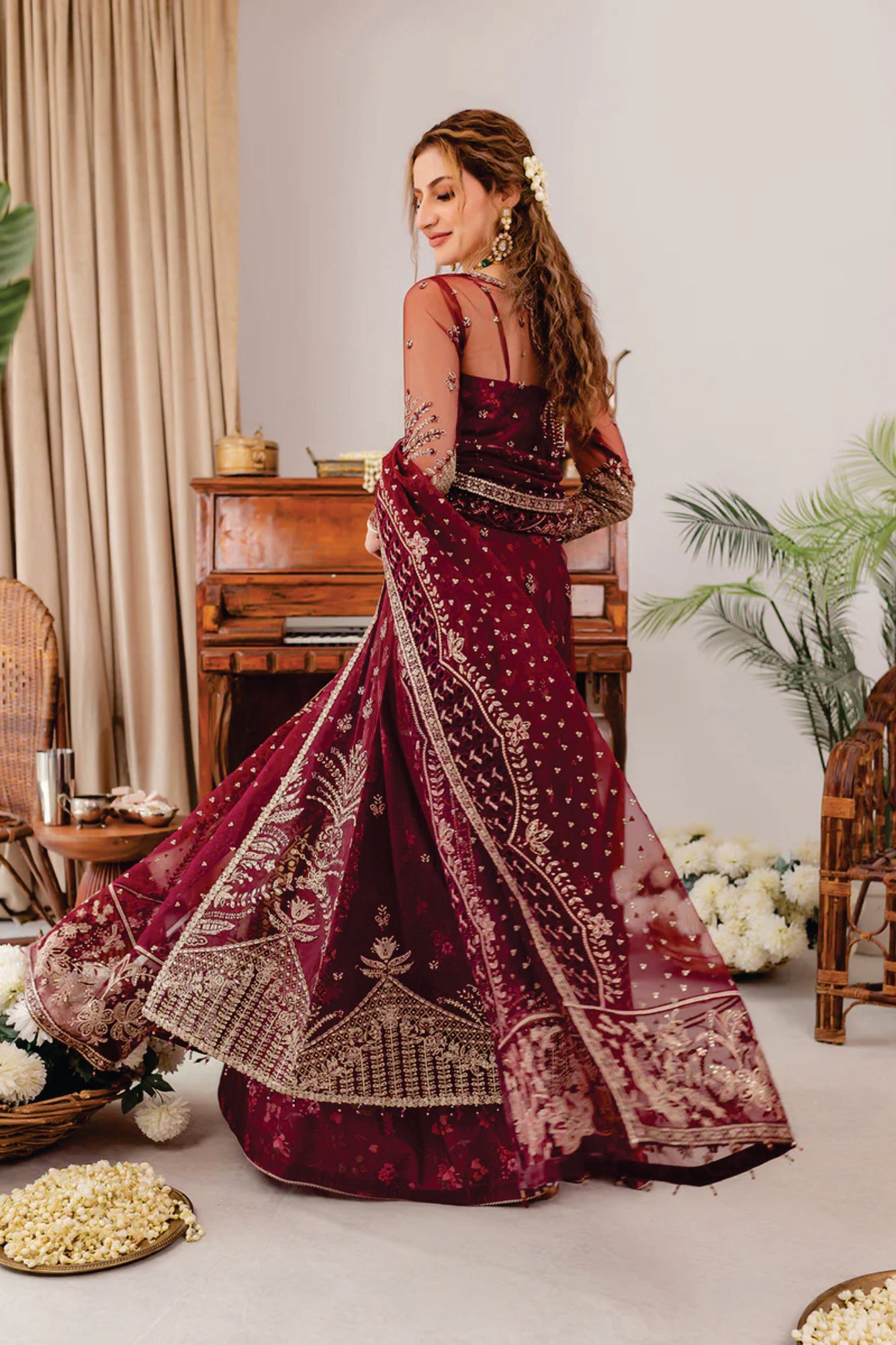 Ladies EMBROIDERED Fancy Suit Valentina by Farasha