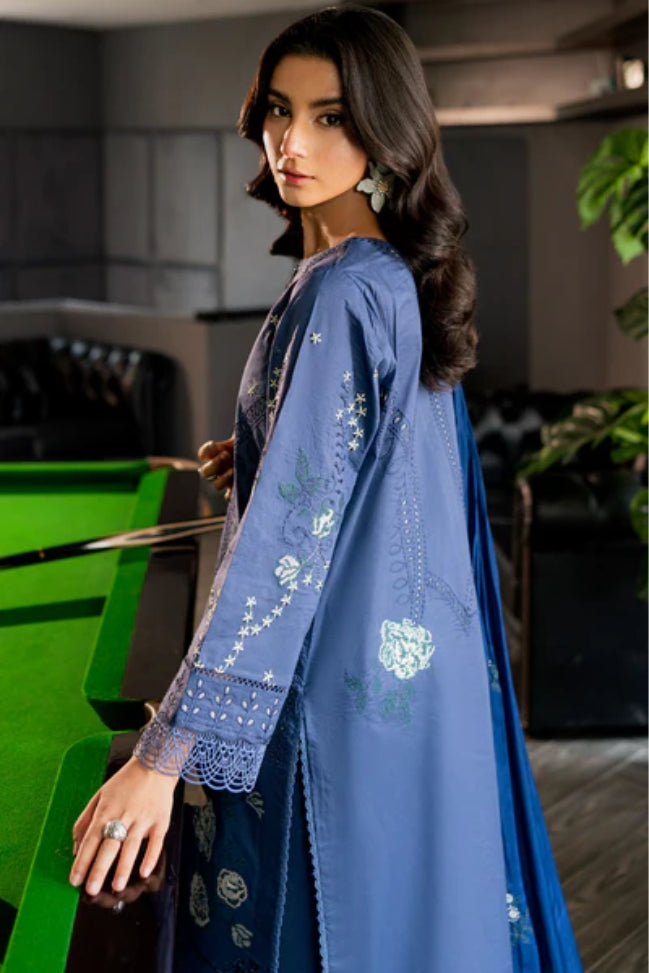 Ladies Unstitched Embroidered Lawn Suit by Marjjan