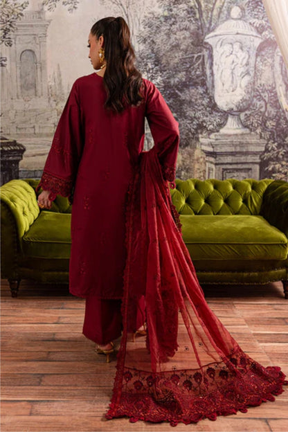 Ladies Unstitched Embroidered Karandi Suit by Marjjan - Winter