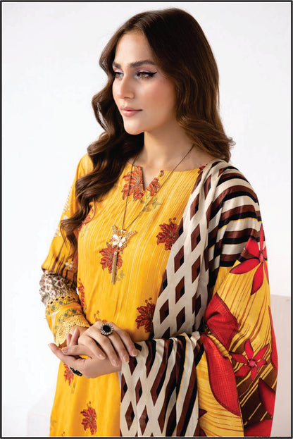 Ladies EMBROIDERED Printed Suit by Rung Brung