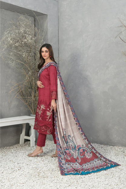 Tawakkal Dimah Embroidered Zari Khaddar Suit