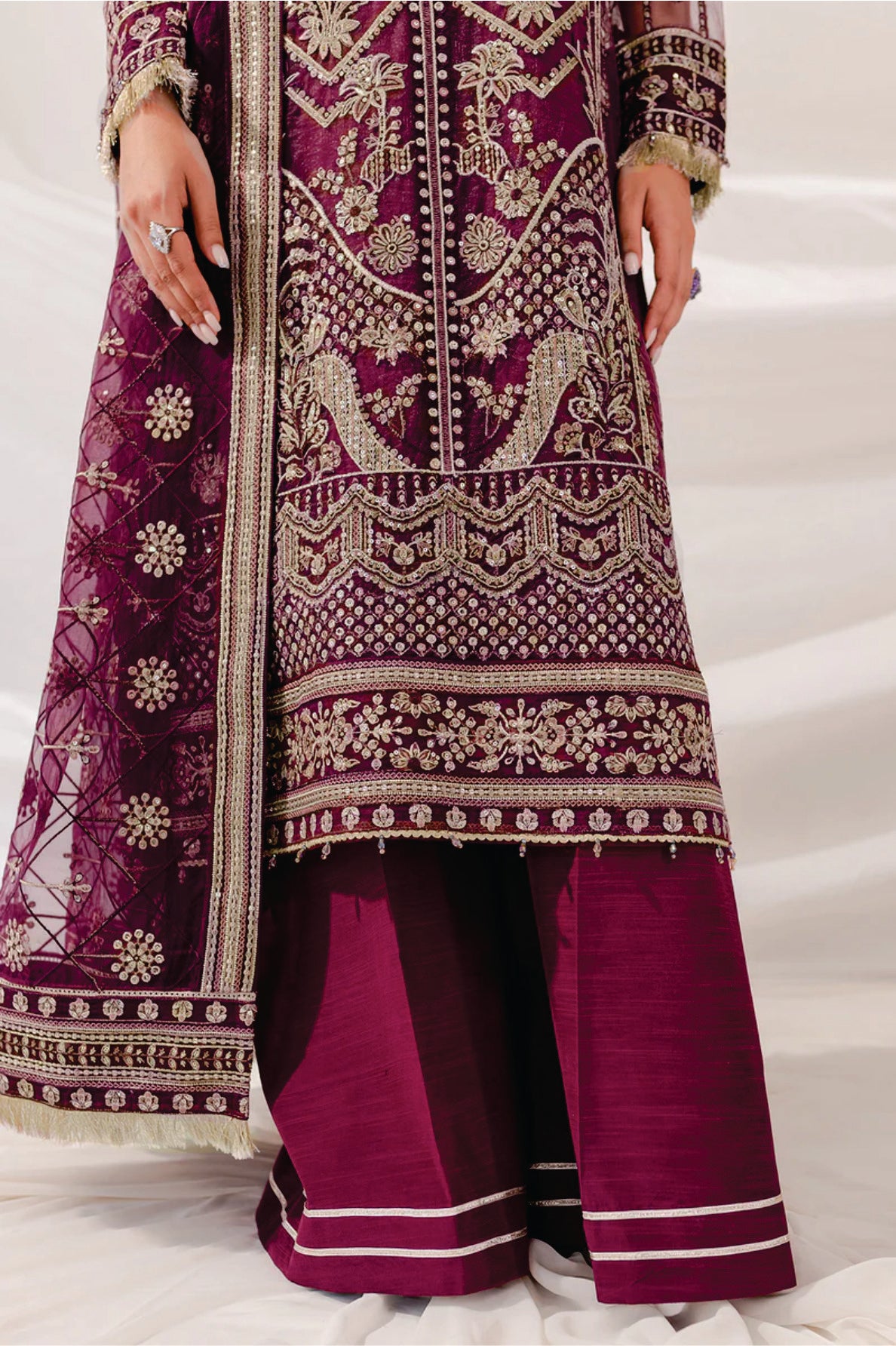 Ladies EMBROIDERED Fancy Suit By Farasha