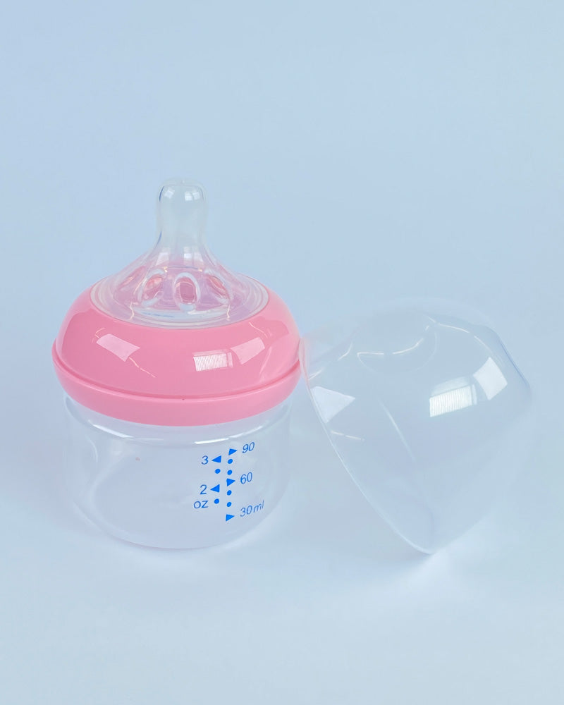 Classic Baby Feeder Bottle – Pink Cap, BPA-Free