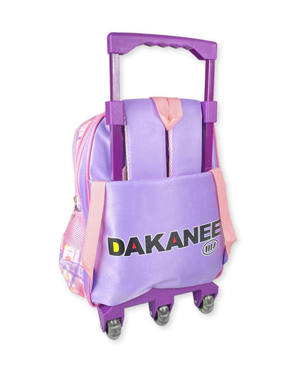 Cute Purple Kids Trolley Backpack
