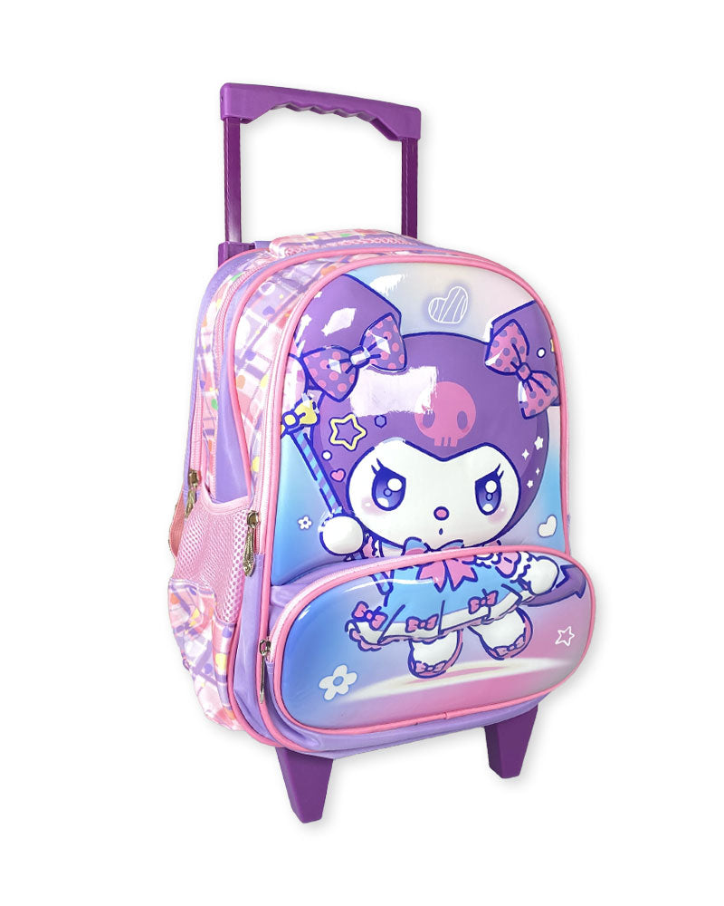 Cute Purple Kids Trolley Backpack