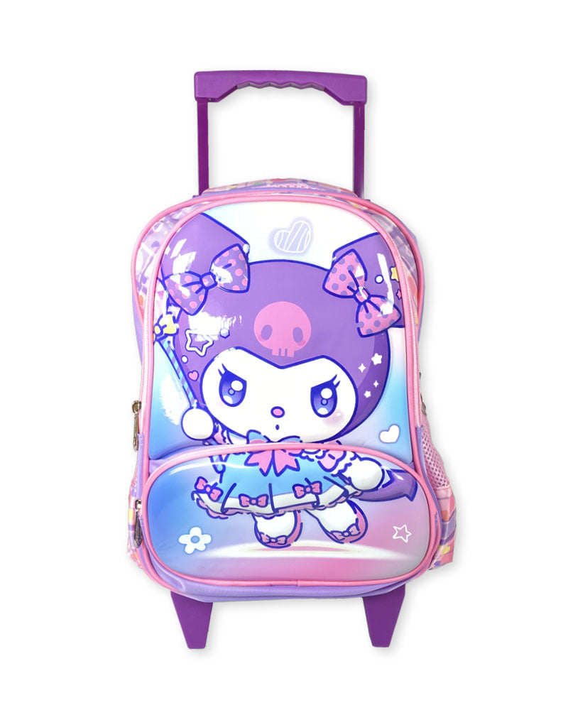 Cute Purple Kids Trolley Backpack