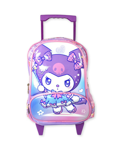 Cute Purple Kids Trolley Backpack