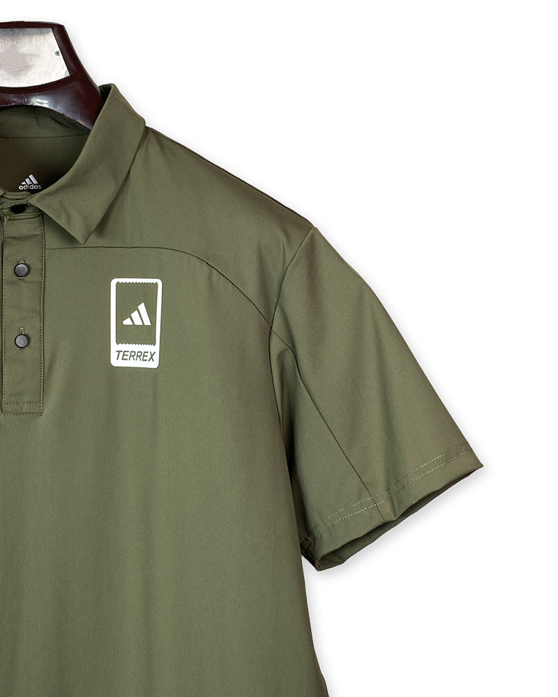 Adidas Terrex Men’s Olive Green Shirt – Lightweight Performance Outdoor Wear