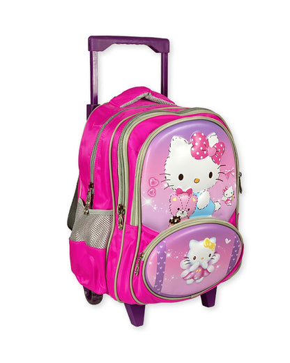 Hello Kitty Pink Rolling School Bag