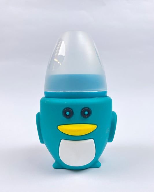 Baby Glass Feeder With Beautiful Silicone Cover - 120ml