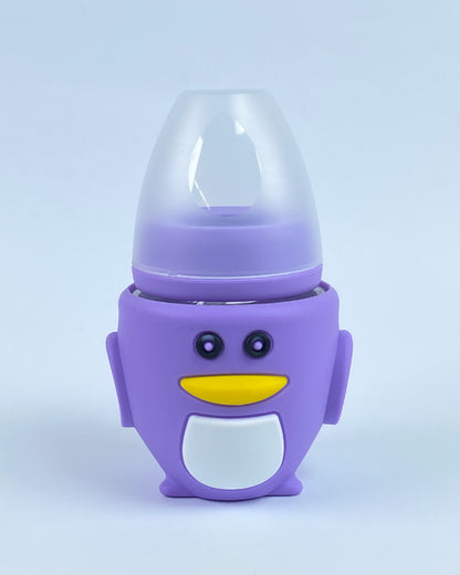 Baby Glass Feeder With Beautiful Silicone Cover - 120ml