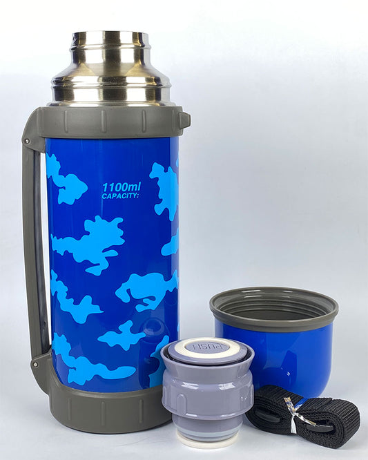 Military Blue Thermos Bottle