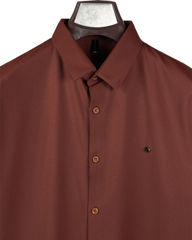Summer Men Solid Color Short Sleeve Loose Single Breasted Casual Shirt