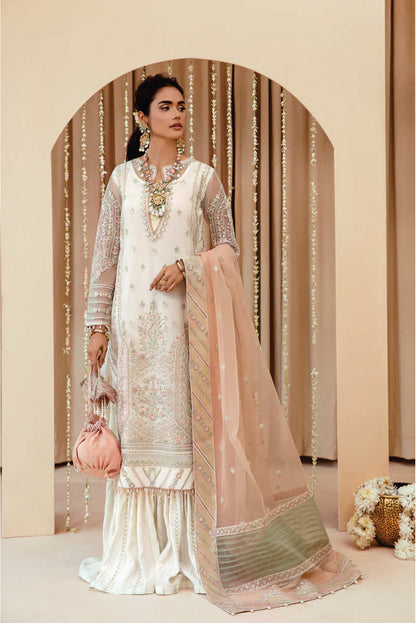 Ladies EMBROIDERED Fancy Suit Farasha Net Collection