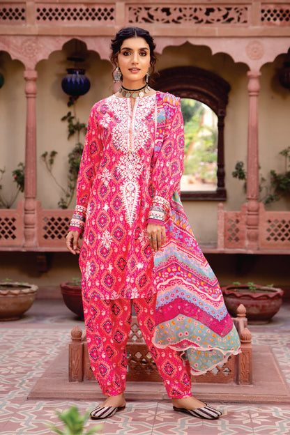 Ladies Unstitched Embroibered Suit by JahanARa Lawn Collection