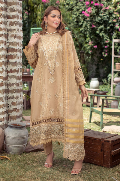 Ladies Unstitched Embroidered Lawn Suit by Marjjan