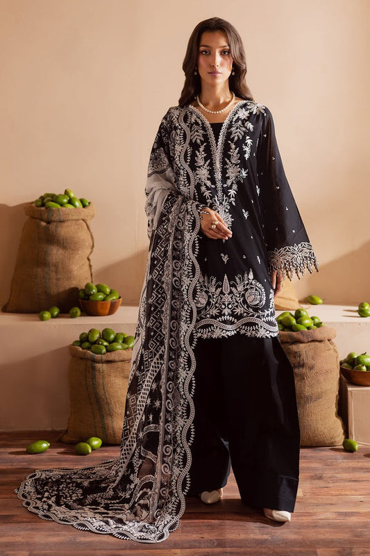 Nureh Embroidered Laser Cut Lawn with Printed Chiffon Dupatta NE- 163