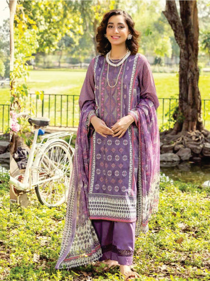 Ladies Unstitched Embroibered Suit Iram by Shaista Embroided Lawn Collection