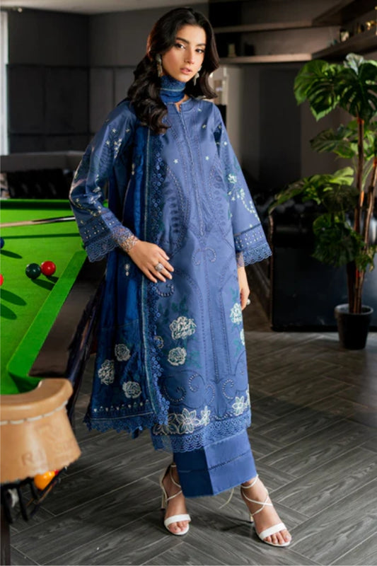 Ladies Unstitched Embroidered Lawn Suit by Marjjan