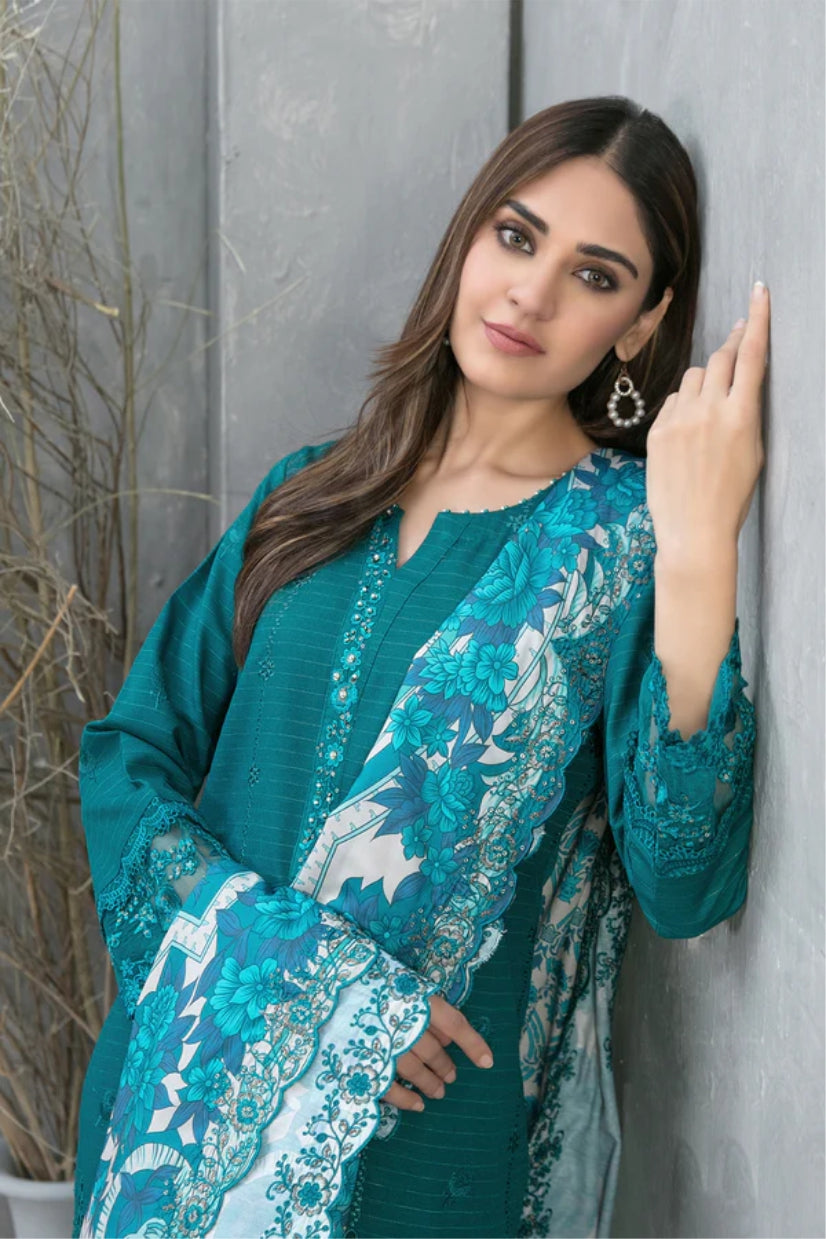 Tawakkal Dimah Embroidered Zari Khaddar Suit - winter 2024