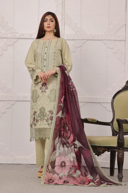 Ladies EMBROIDERED LAWN SUIT