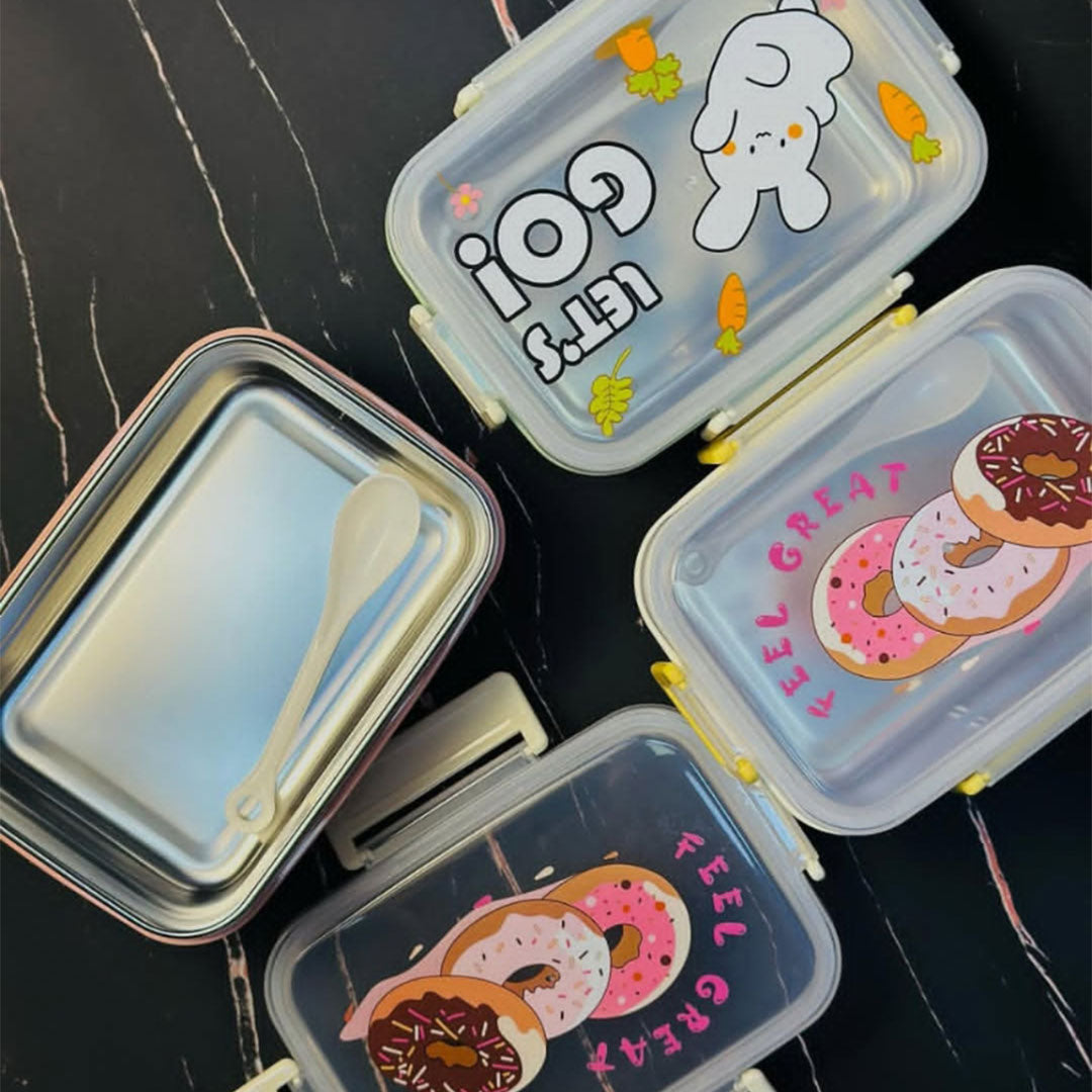 Cute Bento-Style Lunch Box | Leak-Proof & BPA-Free
